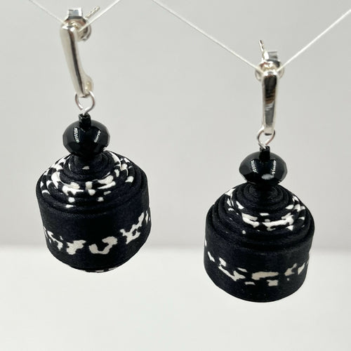 Boucles d'oreilles rayures noir et blanc | EMPREINTES Paris - EMPREINTES Paris