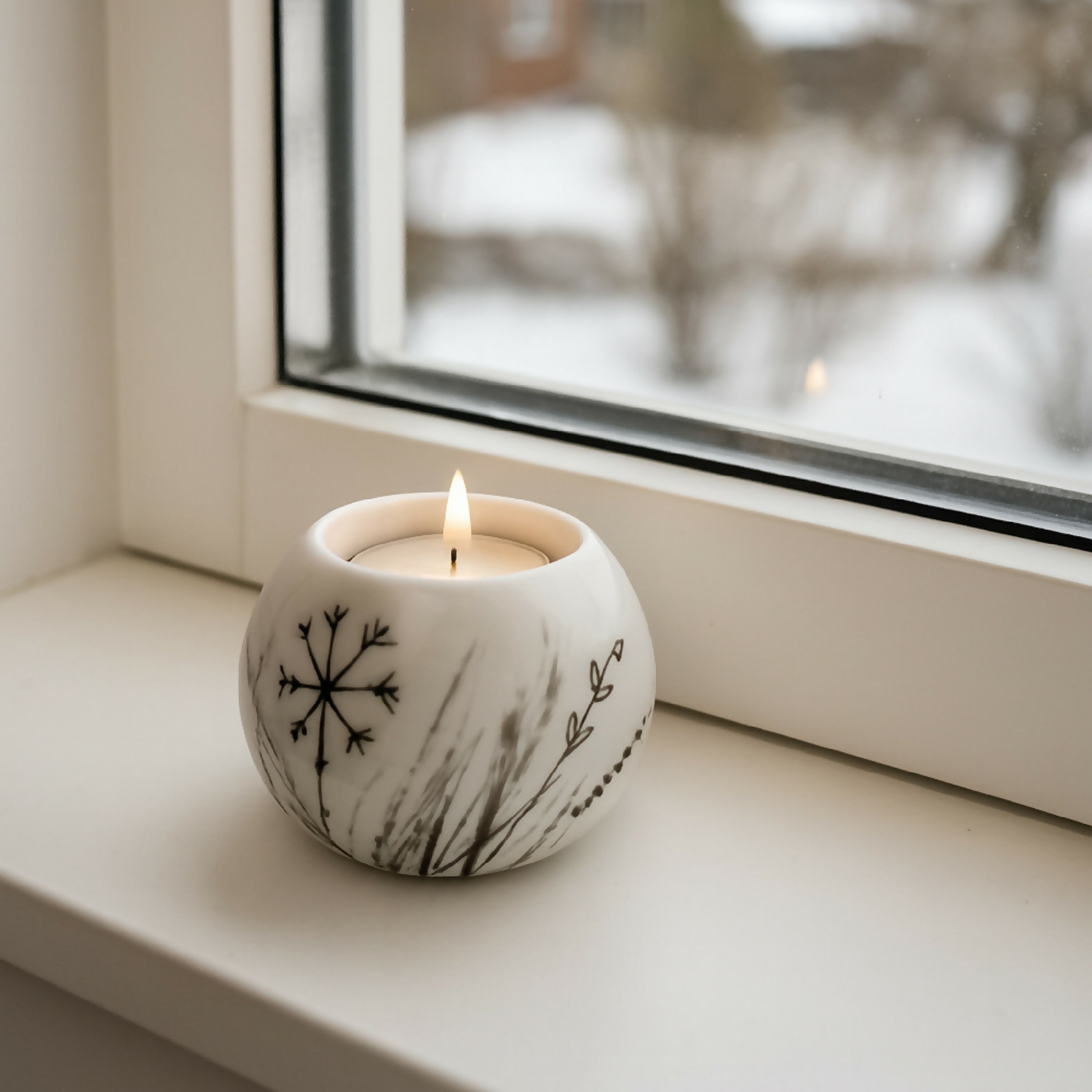 Bougeoir boule HERBES ET FLEURS CHAMPETRES 5 | EMPREINTES Paris