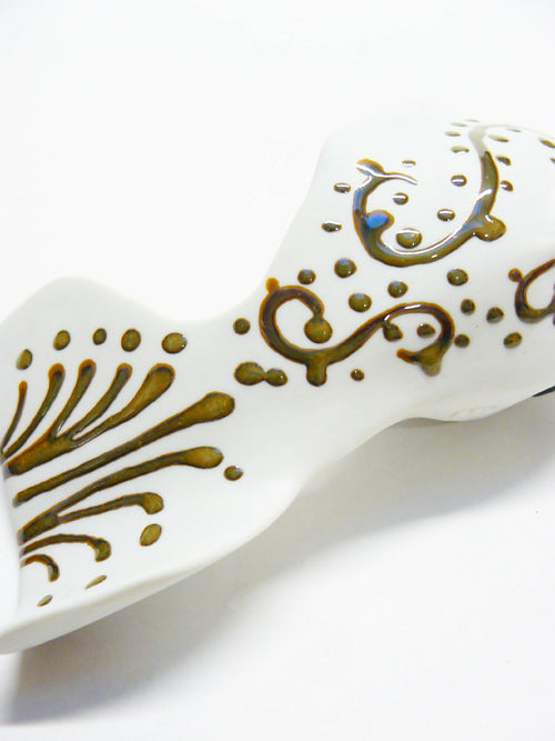 Sculpture petit poisson marron pailleté | EMPREINTES Paris - EMPREINTES Paris