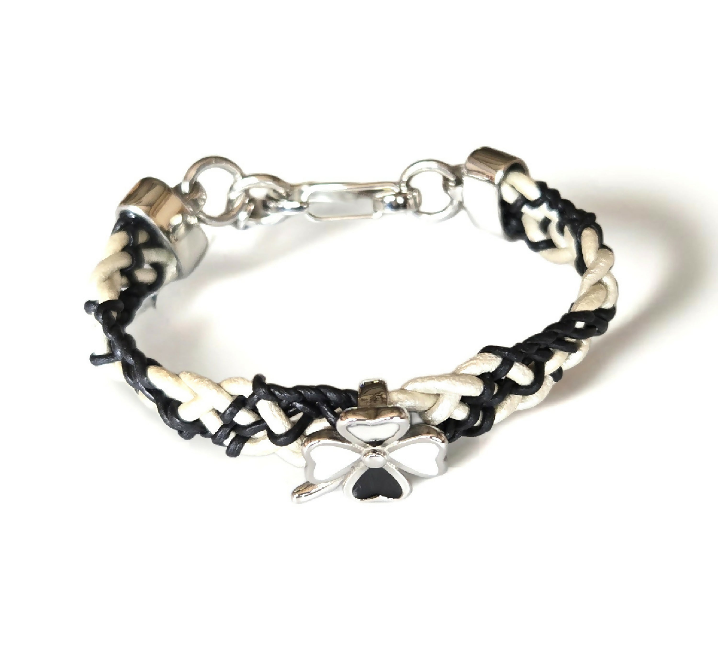 bracelet_en_cuir_nandb_refractions_en_chaines_rec_bijoux copie | EMPREINTES Paris