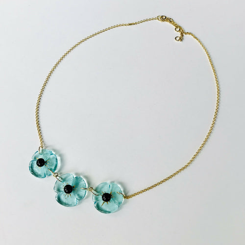 Collier trois fleurs turquoise | EMPREINTES Paris - EMPREINTES Paris