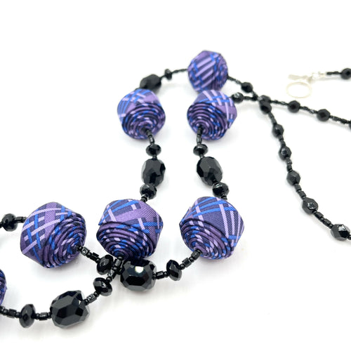 Sautoir écossais myrtille | EMPREINTES Paris - EMPREINTES Paris