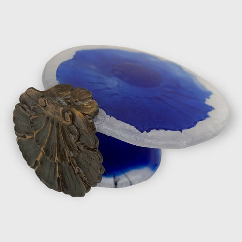 porte carte bleu, athlétisme, sport anneaux, art décoratif, cadeau decoration bleu, collection originale, article de bureau, cadeau pour homme, piece unique createur, made in France | EMPREINTES Paris - EMPREINTES Paris