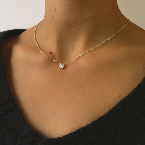Collier Pastille gravé à la main en argent | EMPREINTES Paris - EMPREINTES Paris