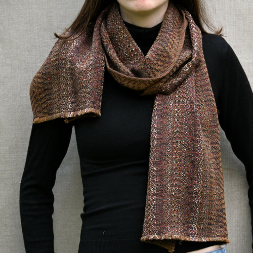 echarpe_brun_terre_creation_tissages_francois_vieillard copie | EMPREINTES Paris - EMPREINTES Paris