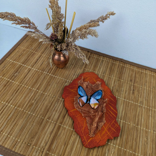 Voltige et Papillon 2 - pièce décorative en émail sur cuivre | EMPREINTES Paris - EMPREINTES Paris