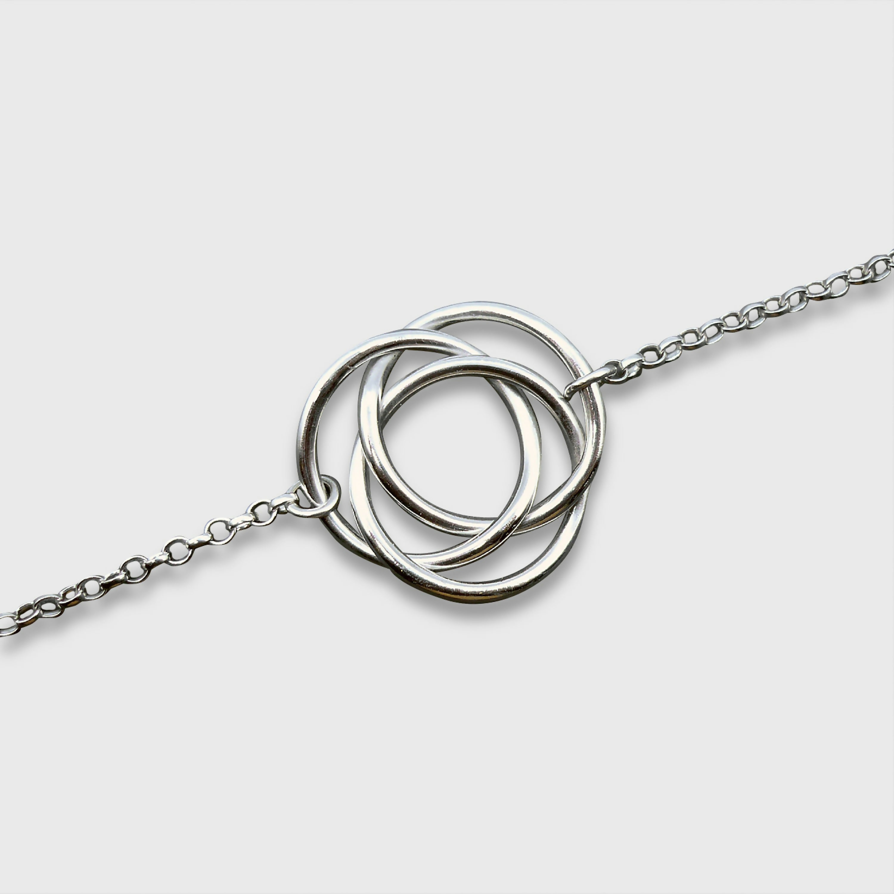 Bracelet anneaux de Borromée Argent rhodié | EMPREINTES Paris