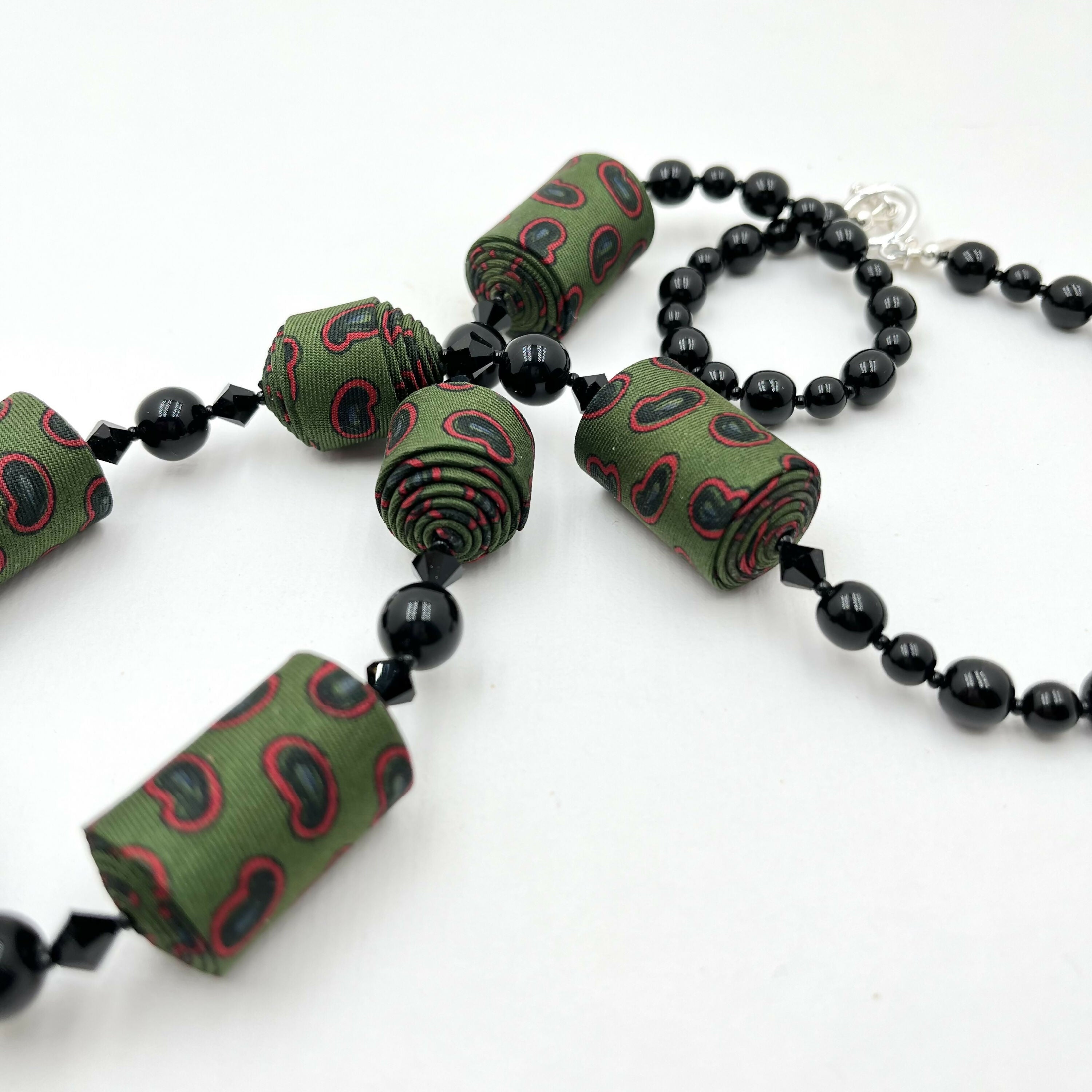 Sautoir cachemire vert bouteille | EMPREINTES Paris