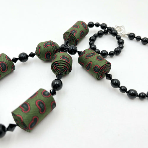 Sautoir cachemire vert bouteille | EMPREINTES Paris - EMPREINTES Paris