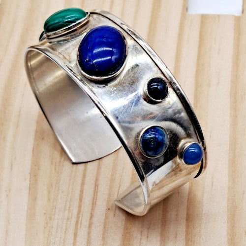 Manchette Argent, Lapis lazuli | EMPREINTES Paris - EMPREINTES Paris
