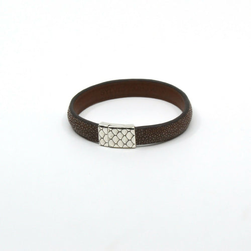 bracelet_en_galuchat_marron_fermoir_sirena_sylvie_zarnowski copie | EMPREINTES Paris - EMPREINTES Paris