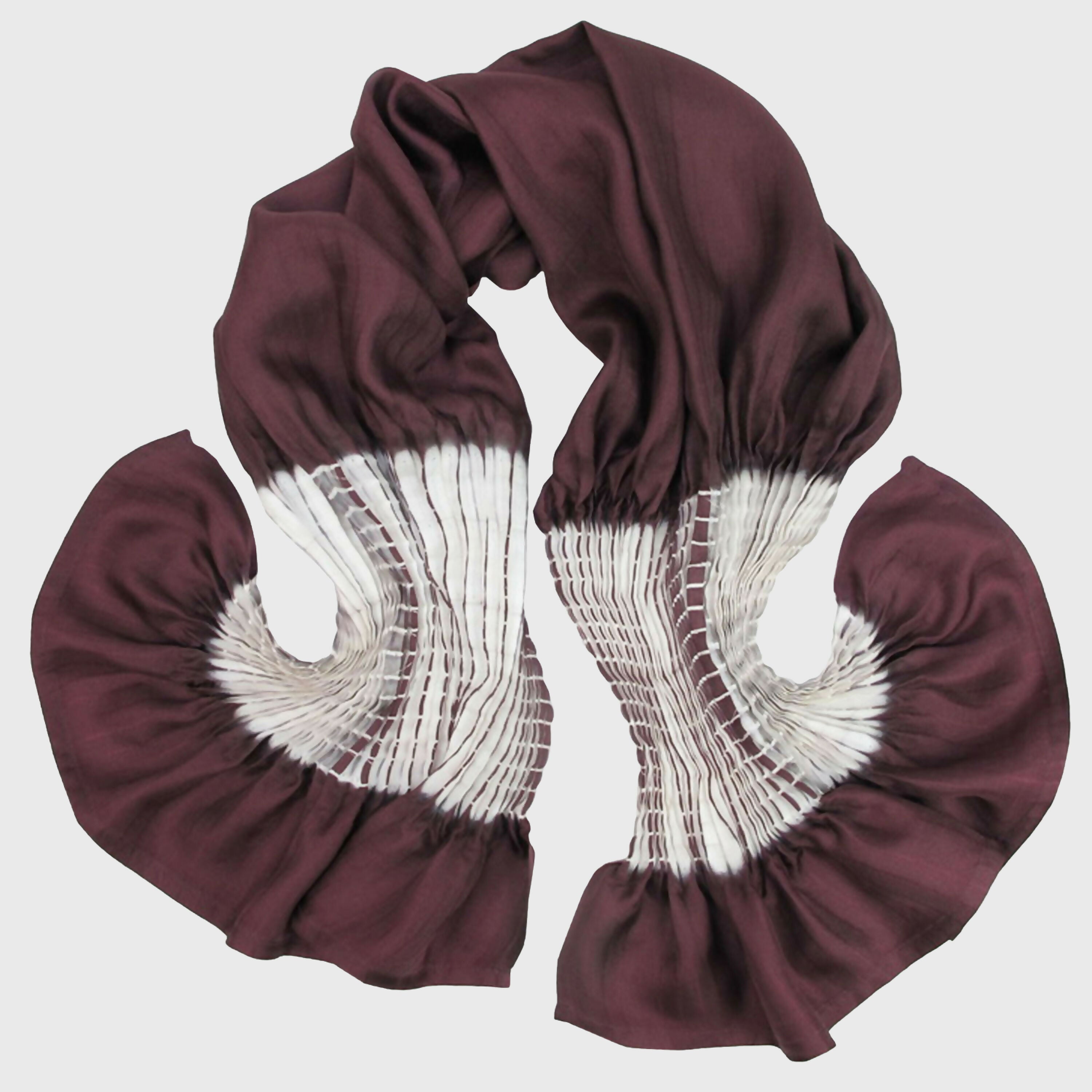 Foulard Court Plissé Twill de Soie MINIPLI 040 | EMPREINTES Paris