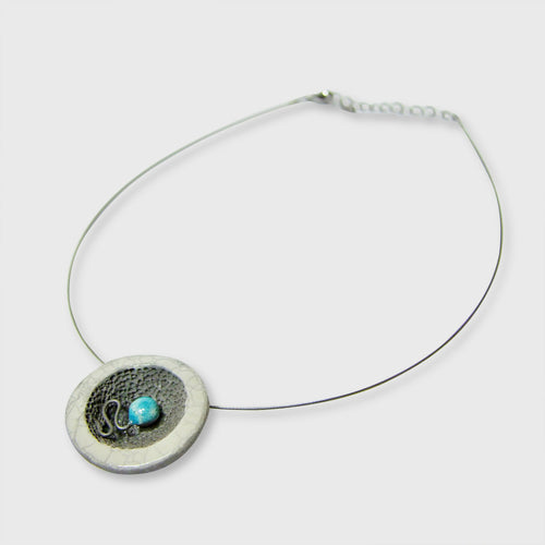 Collier Miro Coupelle blanc et bleu | EMPREINTES Paris - EMPREINTES Paris