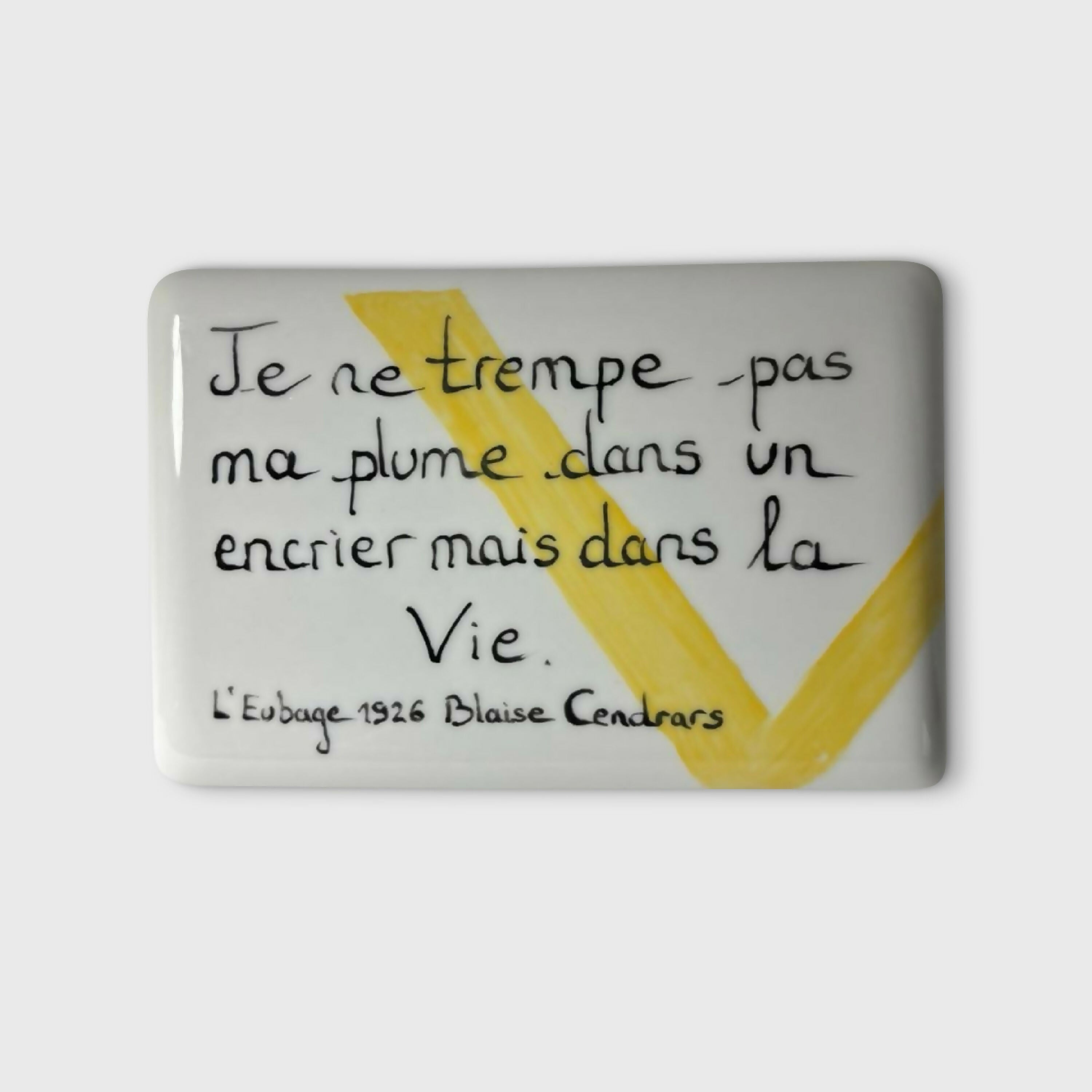 Carte de poésie Blaise Cendrars en Porcelaine | EMPREINTES Paris