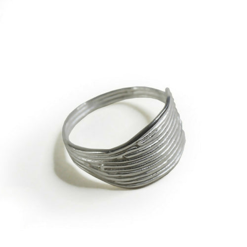 Bague empreinte en fil d'argent massif 925 recyclé | EMPREINTES Paris - EMPREINTES Paris