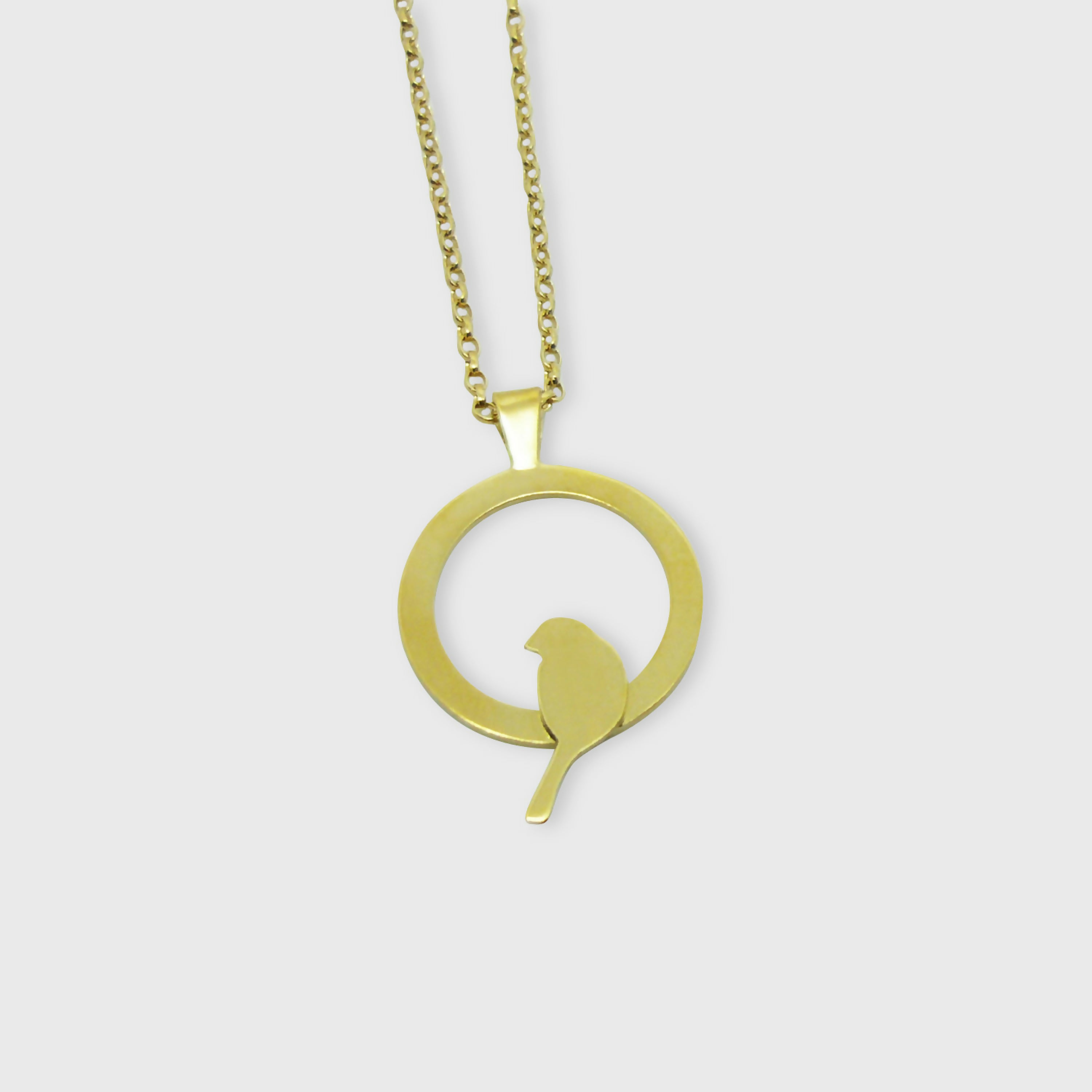 Collier oiseau perché argent doré | EMPREINTES Paris