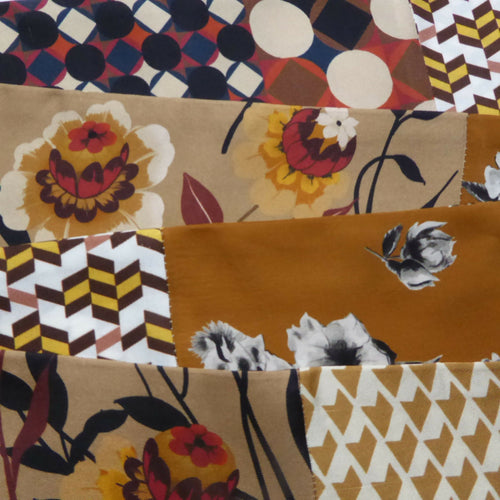 Bandeau soie - geometric flower camel | EMPREINTES Paris - EMPREINTES Paris