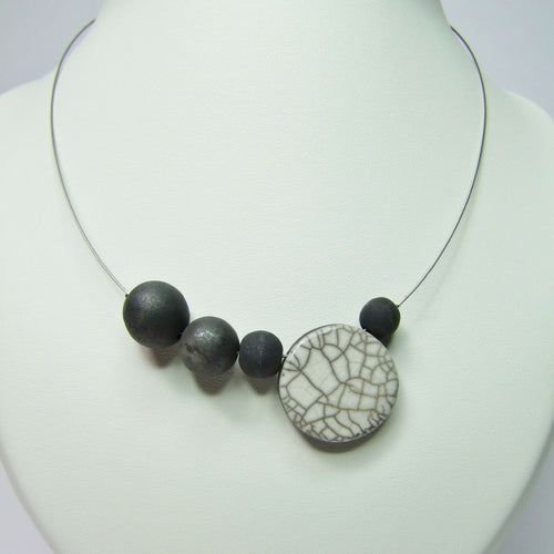 Collier Décroissant blanc craquelé | EMPREINTES Paris - EMPREINTES Paris