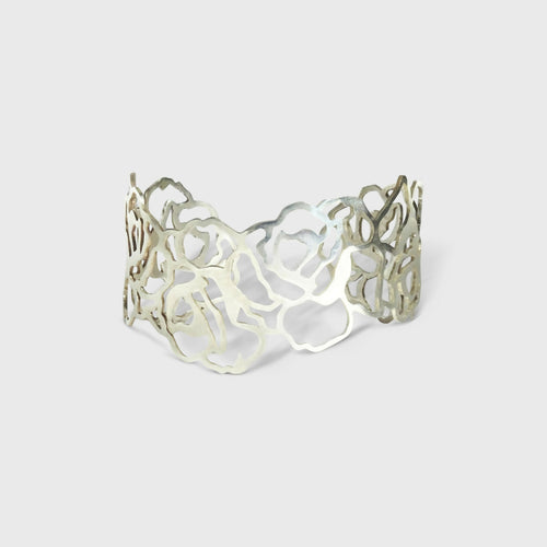 Bracelet argent ajouré floral Bouquet de roses | EMPREINTES Paris - EMPREINTES Paris