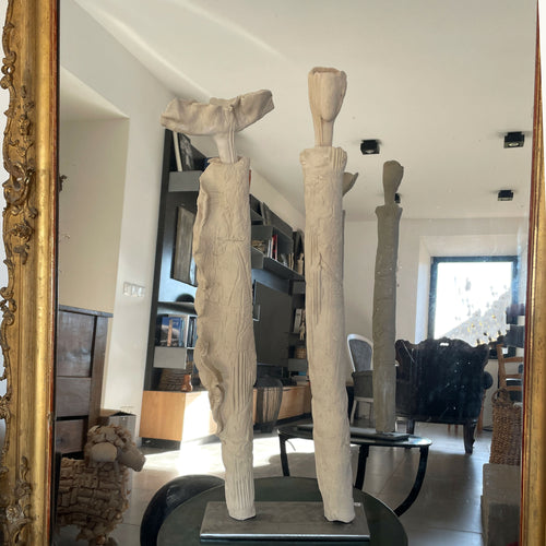 Sculpture Reflets Silencieux céramique grès blanc | EMPREINTES Paris - EMPREINTES Paris