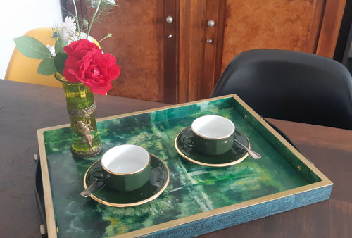 Œuvre murale -Plateau de table Lac de Bethmale | EMPREINTES Paris - EMPREINTES Paris