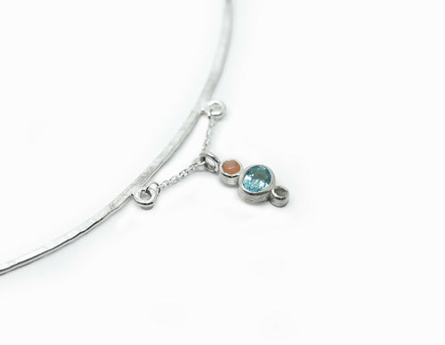 Collier Cairn Argent et pierres fines | EMPREINTES Paris - EMPREINTES Paris