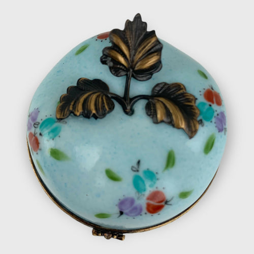 Pomme bleue musicale oiseau romantique - cadeau de naissance - noces de porcelaine | EMPREINTES Paris - EMPREINTES Paris