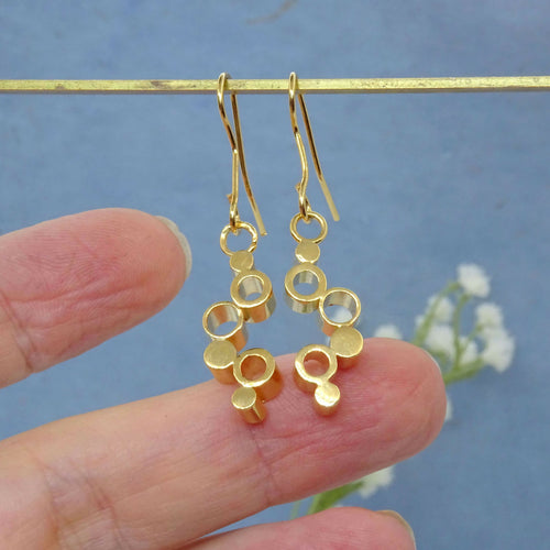 Boucles d'oreilles dorés Six bulles | EMPREINTES Paris - EMPREINTES Paris