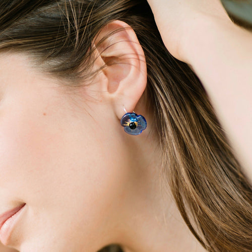 Boucles d'oreilles COQUELICOT lavande | EMPREINTES Paris - EMPREINTES Paris