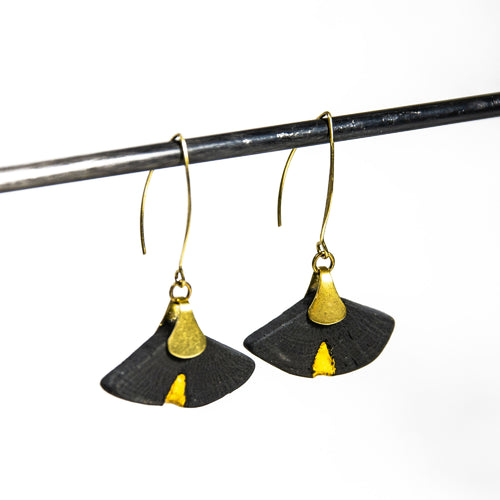 Boucles d’oreilles HIME-MINI-GINKO-KINTSUGI 2 | EMPREINTES Paris - EMPREINTES Paris