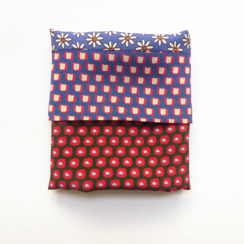 Pochette soie homme - pop blue red | EMPREINTES Paris - EMPREINTES Paris