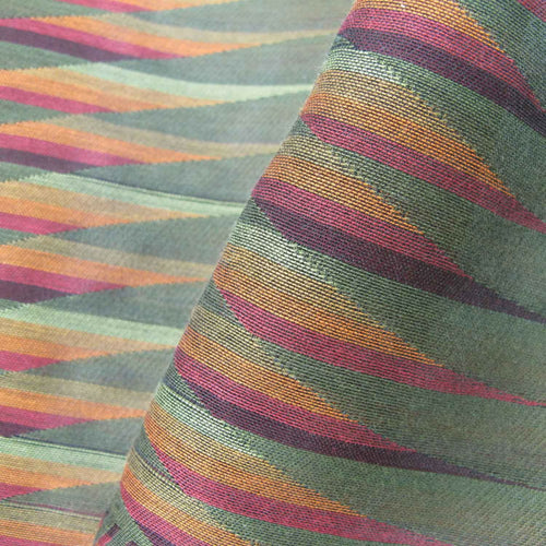 Écharpe étroite coton soie kaki multico lune | EMPREINTES Paris - EMPREINTES Paris