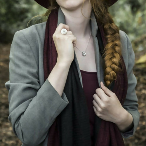 Bague en argent massif, Motif rondelle de bois | EMPREINTES Paris - EMPREINTES Paris