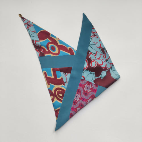 Foulard pointe soie- ethnic blue | EMPREINTES Paris - EMPREINTES Paris