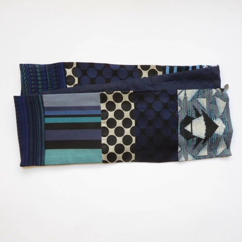 Écharpe intemporelle -Graphique bleu | EMPREINTES Paris - EMPREINTES Paris