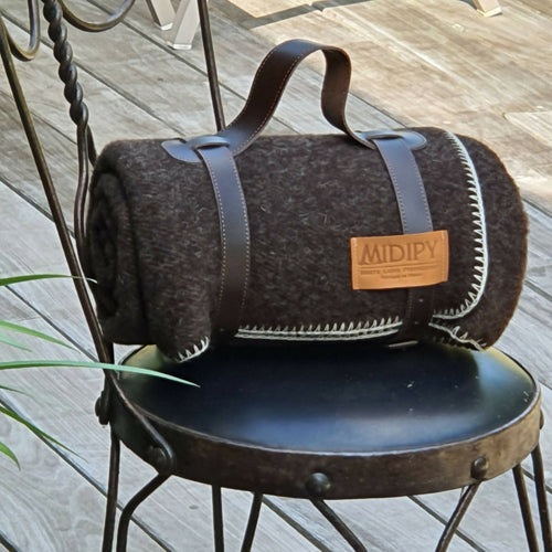 Plaid Terrasse chocolat Haute Laine Naturelle | EMPREINTES Paris - EMPREINTES Paris