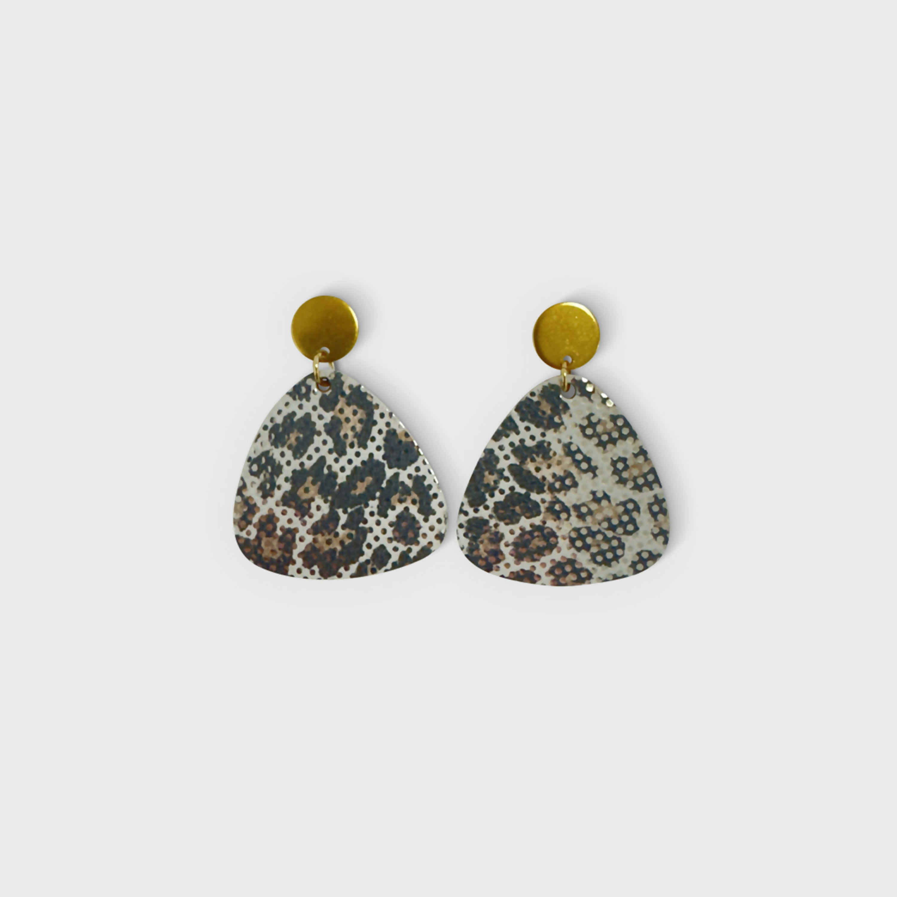 boucles_doreilles_mediator_imprimees_leopard_beige_julie_troncin_maroquinerie | EMPREINTES Paris
