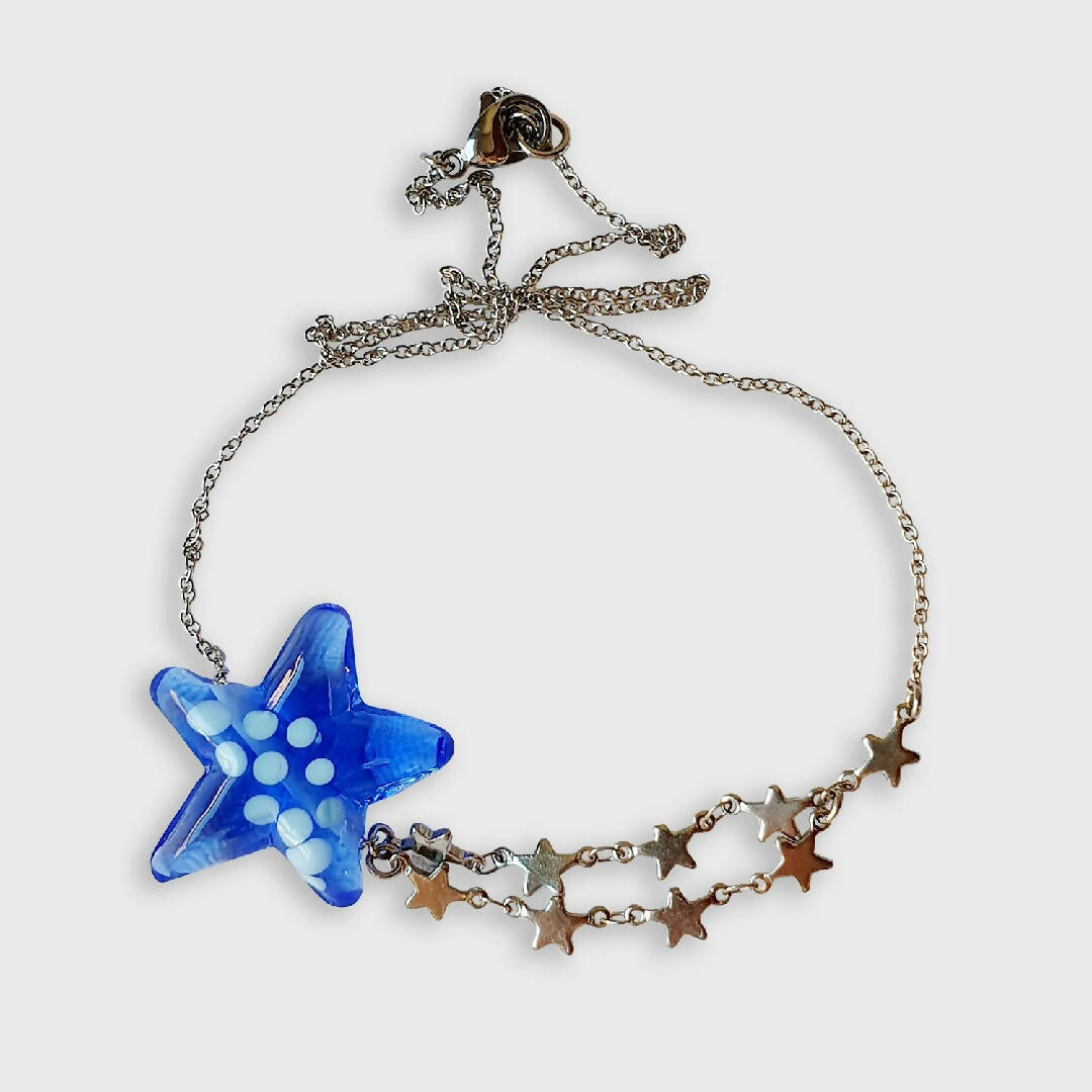 Collier Etoile Filante bleu turquoise | EMPREINTES Paris