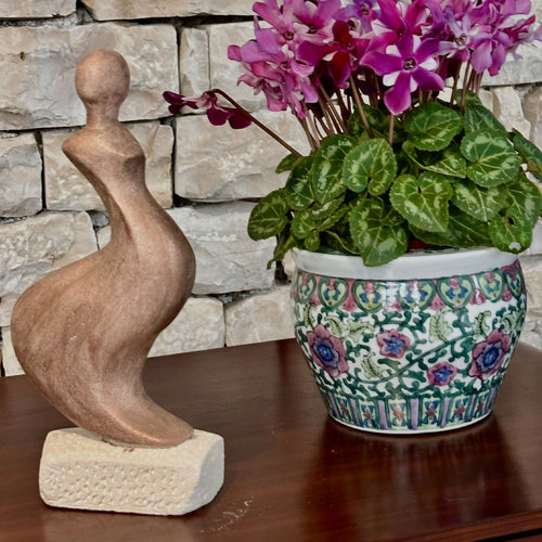 Figurine 5 en pierre calcaire de l'île de Ré, patiné bronze cuivré | EMPREINTES Paris - EMPREINTES Paris