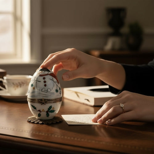 Boite à musique de Noël bonhomme de neige | EMPREINTES Paris - EMPREINTES Paris