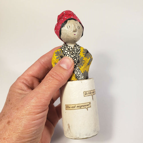 Sculpture papier Elle est mignonne | EMPREINTES Paris - EMPREINTES Paris