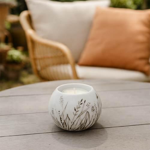 Bougeoir boule HERBES ET FLEURS CHAMPETRES 3 | EMPREINTES Paris - EMPREINTES Paris