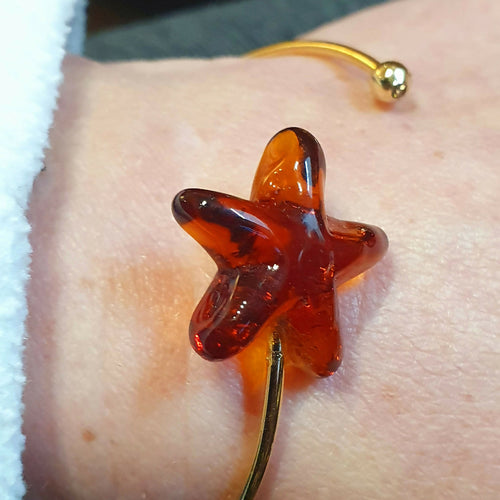 Bracelet jonc Etoile ambre | EMPREINTES Paris - EMPREINTES Paris