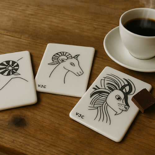 Carte du zodiaque en Porcelaine Lion | EMPREINTES Paris - EMPREINTES Paris