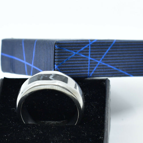 Bague titane et inser en Molaire de Mammouth | EMPREINTES Paris - EMPREINTES Paris