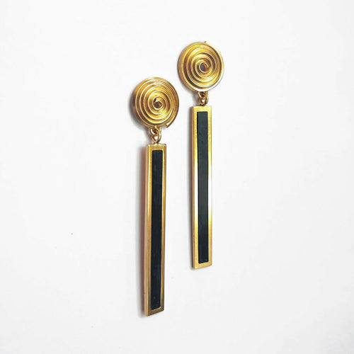 Boucles d'oreilles Klimty bois d'ébène argent ou dorées | EMPREINTES Paris - EMPREINTES Paris