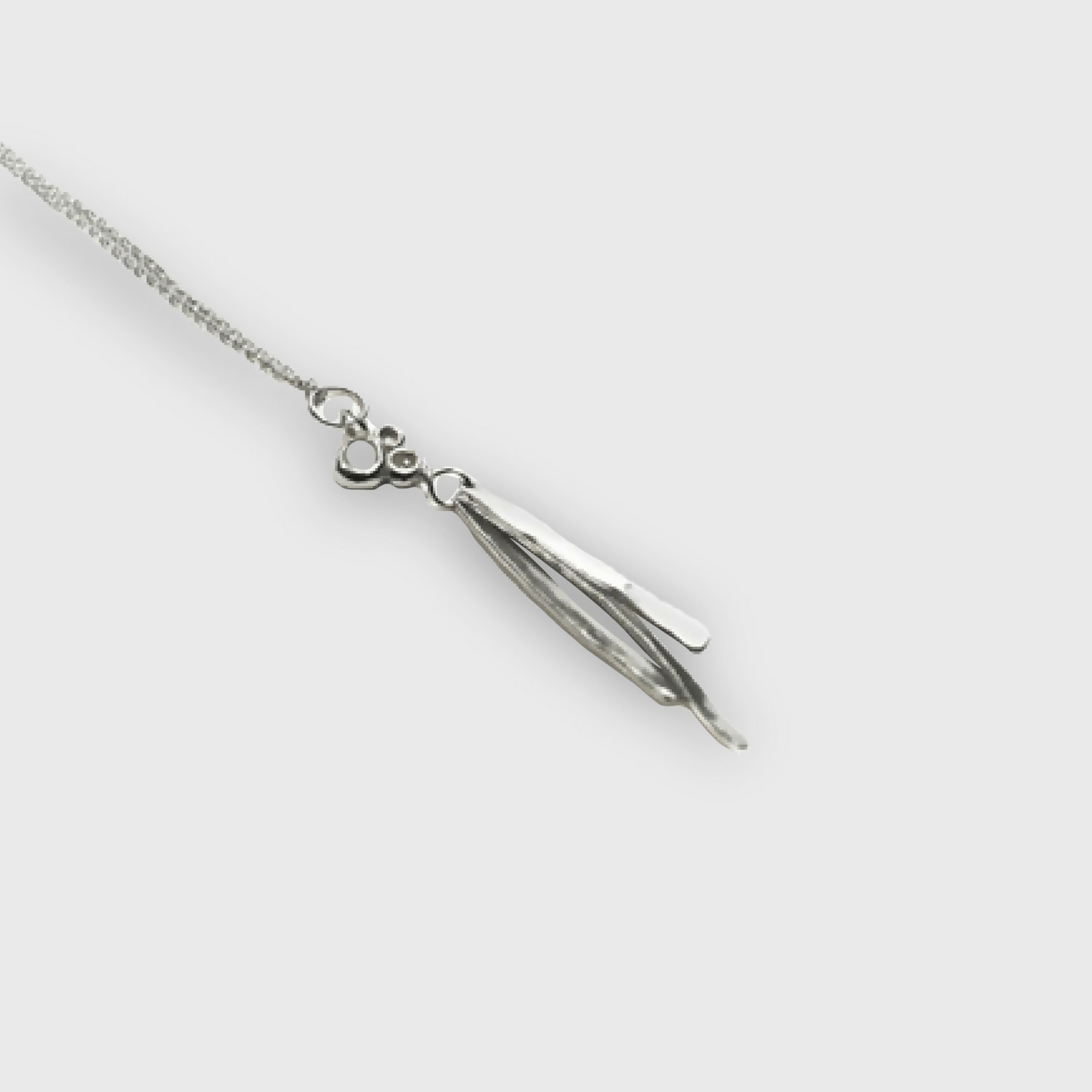 Collier discret et subtil en argent massif, Pendentif avec pampilles | EMPREINTES Paris