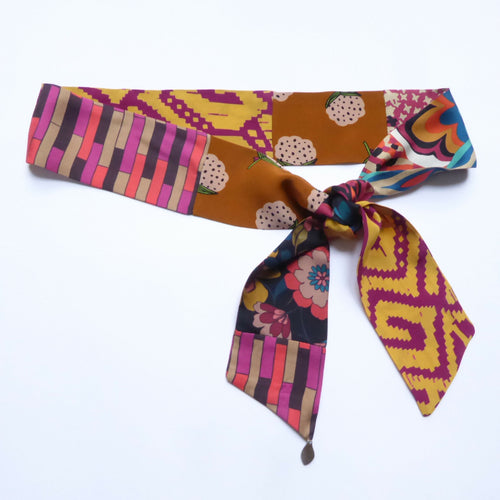 Bandeau soie- ethno flower multico | EMPREINTES Paris - EMPREINTES Paris