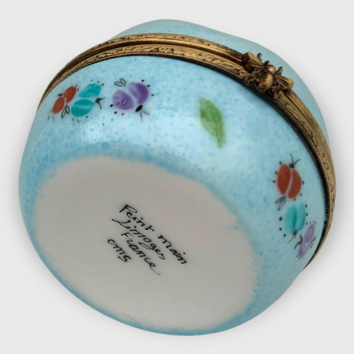 Pomme bleue musicale oiseau romantique - cadeau de naissance - noces de porcelaine | EMPREINTES Paris - EMPREINTES Paris