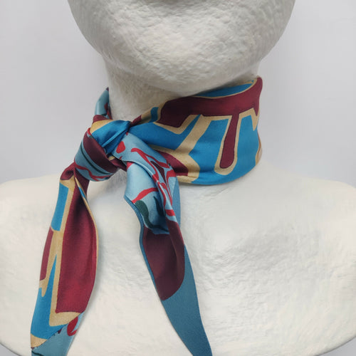 Foulard pointe soie- ethnic blue | EMPREINTES Paris - EMPREINTES Paris